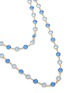 细节 - 点击放大 - LANE CRAWFORD VINTAGE ACCESSORIES - Unsigned Gold Toned Blue Bezel Cut Rhinestone Sautoir Long Necklace