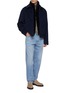 模特儿示范图 - 点击放大 - FABIO GAVAZZI - Zip up Cashmere Plucked Mink Bib Bomber Jacket