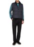 模特儿示范图 - 点击放大 - FABIO GAVAZZI - Zip Up Reversible Cashmere Jersey Plucked Mink Vest