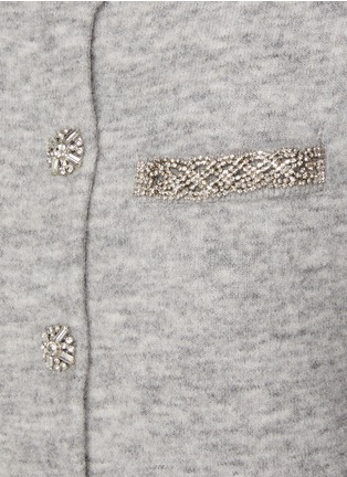  - SELF-PORTRAIT - Crystal Embellished Melange Knit Cardigan