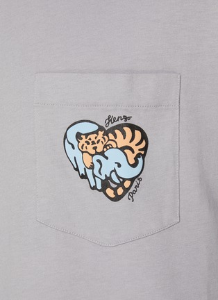  - KENZO - Heart Tiger Elephant Graphic Pocket Cotton T-shirt