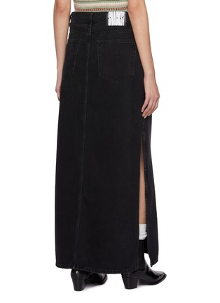 背面 - 点击放大 - MOTHER - SNACKS! The Fun Dip Slice Dark Wash Maxi Skirt