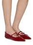 模特儿示范图 - 点击放大 - PEDDER RED - JASPER 尖头漆皮玛丽珍鞋