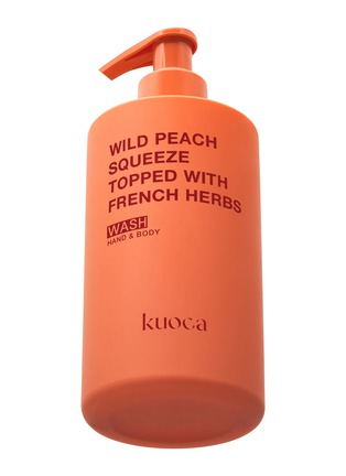 首图 -点击放大 - KUOCA - Wild Peach Squeeze Topped With French Herbs Wash Hand & Body 300ml