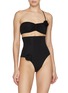 模特儿示范图 - 点击放大 - MAYGEL CORONEL - Castano Strap Floral Appliq One Piece Swimsuit