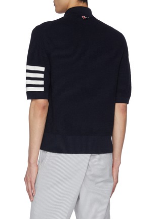 背面 - 点击放大 - THOM BROWNE - 四重条纹纹理 POLO 衫