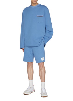 模特儿示范图 - 点击放大 - THOM BROWNE - Cotton Sweat Shorts