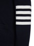  - THOM BROWNE - 棉麻针织开襟毛衣
