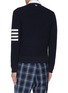 背面 - 点击放大 - THOM BROWNE - 棉麻针织开襟毛衣