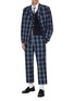 模特儿示范图 - 点击放大 - THOM BROWNE - 棉麻针织开襟毛衣