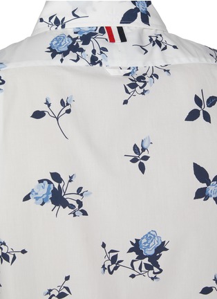  - THOM BROWNE - Cotton Poplin Rose Print Shirt