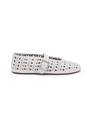 首图 - 点击放大 - ALAÏA - Perforated Leather Ballerina Flats