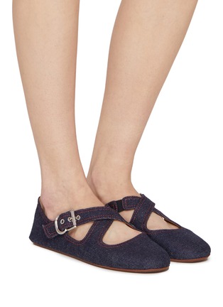 ALAÏA | Denim Ballerina Flats