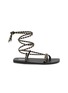 首图 - 点击放大 - ALAÏA - Eyelet Embellished Leather Flat Sandals