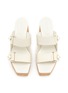 细节 - 点击放大 - JIMMY CHOO - Fayence 95 Leather Wedge Sandals