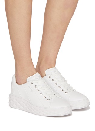 模特儿示范图 - 点击放大 - JIMMY CHOO - Diamond Leather Women's Sneakers