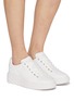 模特儿示范图 - 点击放大 - JIMMY CHOO - Diamond Leather Women's Sneakers