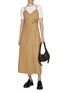 模特儿示范图 - 点击放大 - GANNI - Herringbone Canvas Strap Long Dress