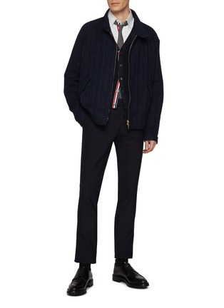 模特儿示范图 - 点击放大 - THOM BROWNE - RWB Back Zip Up Jacket