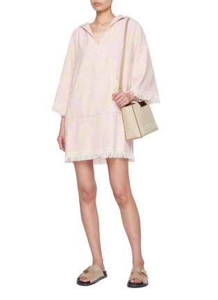 模特儿示范图 - 点击放大 - ZIMMERMANN - Pop Hooded Towel Cotton Mini Dress