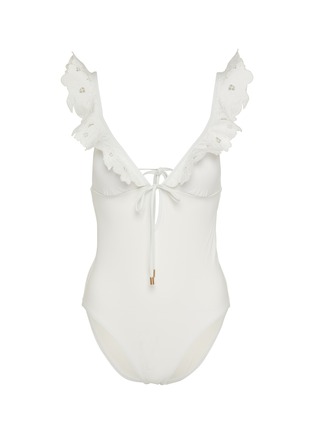 首图 - 点击放大 - ZIMMERMANN - Embroidered Frill Swimsuit