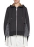 首图 - 点击放大 - SACAI - Sponge Sweat Nylon Twill Hybrid Hoodie