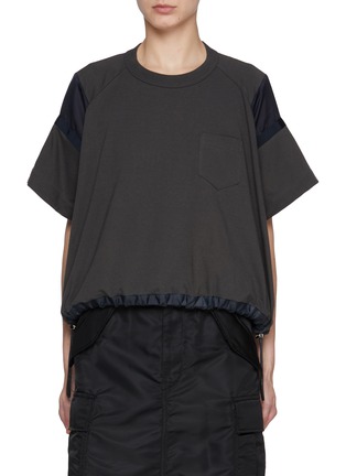 首图 - 点击放大 - SACAI - Satin Cotton Jersey T-Shirt