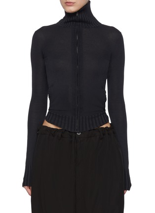 首图 - 点击放大 - BALENCIAGA - 抽褶下摆针织夹克