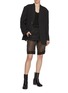 模特儿示范图 - 点击放大 - MAISON MARGIELA - 透肤拼接短裤