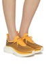 模特儿示范图 - 点击放大 - ATHLETIC PROPULSION LABS - PF24 Techloom Zipline Low Top Slip On Sneakers