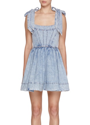 首图 - 点击放大 - ALICE + OLIVIA - Amina Corset Denim Mini Dress