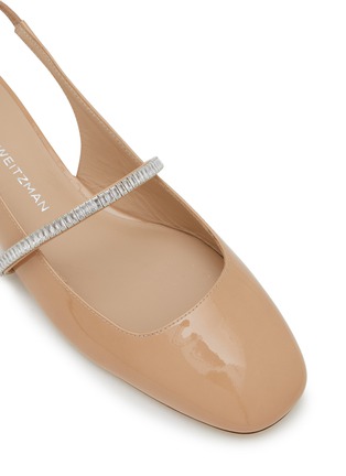 细节 - 点击放大 - STUART WEITZMAN - STEFANIE 露踝漆皮平底鞋