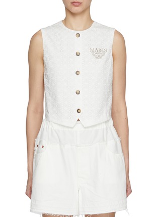 首图 - 点击放大 - MARDI MERCREDI - Eyelet Lace Button Up Vest