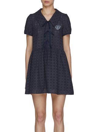 首图 - 点击放大 - MARDI MERCREDI - Ribbon Eyelet Mini Dress