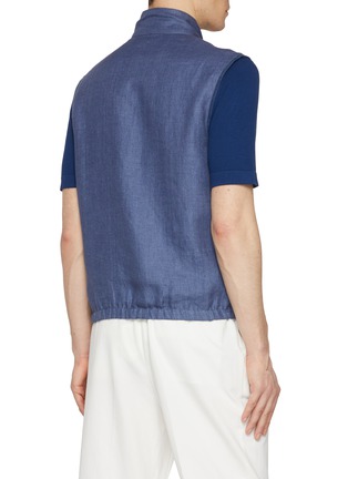 背面 - 点击放大 - EQUIL - Reversible High Neck Linen Vest