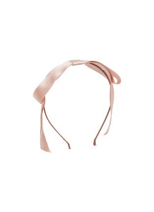 模特儿示范图 - 点击放大 - JENNIFER BEHR - Gretta Hand-draped Silk Satin Bow Headband