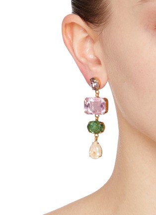 模特儿示范图 - 点击放大 - JENNIFER BEHR - Alyssa Swarovski Crystal Drop Earrings