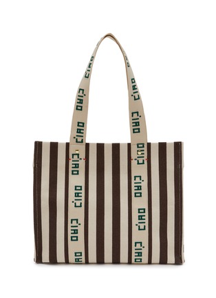 首图 - 点击放大 - CLARE V. - Noemie Striped Canvas Tote Bag