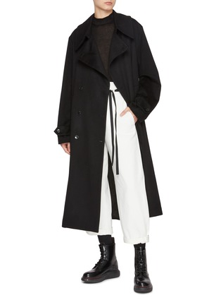 模特儿示范图 - 点击放大 - BARENA - Double Breasted Trench Coat