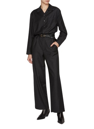 模特儿示范图 - 点击放大 - BARENA - Long Sleeve Belted Jumpsuit