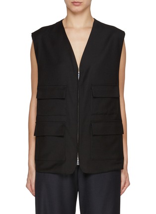 首图 - 点击放大 - BARENA - V-Neck Zip Up Vest