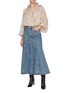 模特儿示范图 - 点击放大 - ZIMMERMANN - Illustration Medium Wash Denim Skirt