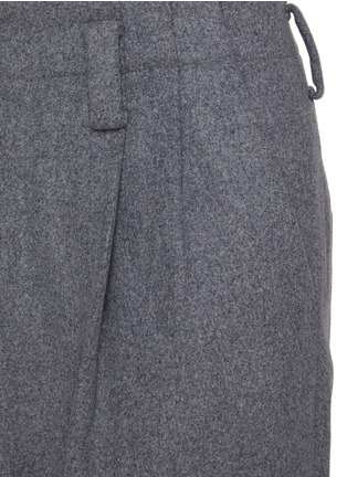  - RE: BY MAISON SANS TITRE - Pleated Wool Blend Cropped Pants