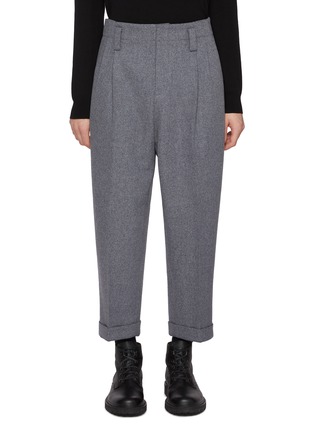 首图 - 点击放大 - RE: BY MAISON SANS TITRE - Pleated Wool Blend Cropped Pants