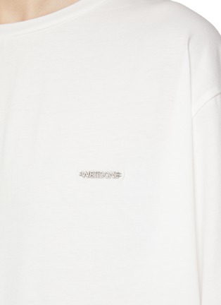  - WE11DONE - Embellished Logo Cotton T-shirt