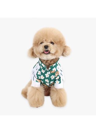 细节 –点击放大 - ITSDOG - 中号泰迪花卉印花狗狗外套 — 绿色