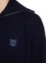  - MAISON KITSUNÉ - Half Zip Fox Head Wool Cashmere Blend Sweater