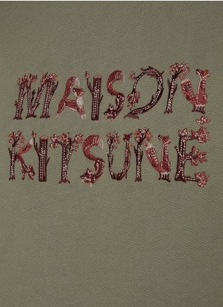  - MAISON KITSUNÉ - Woodland Alphabet Embroidery Cotton Hoodie