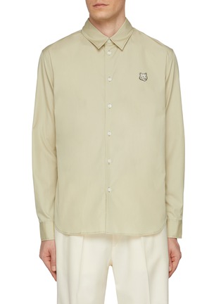 首图 - 点击放大 - MAISON KITSUNÉ - Bold Fox Head Cotton Shirt