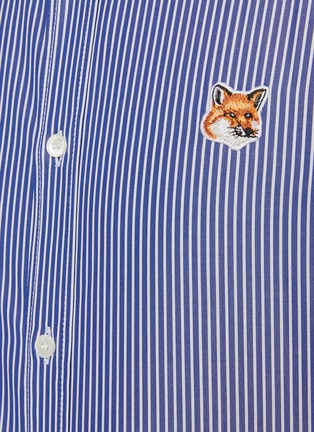  - MAISON KITSUNÉ - Classic Fox Head Striped Cotton Shirt